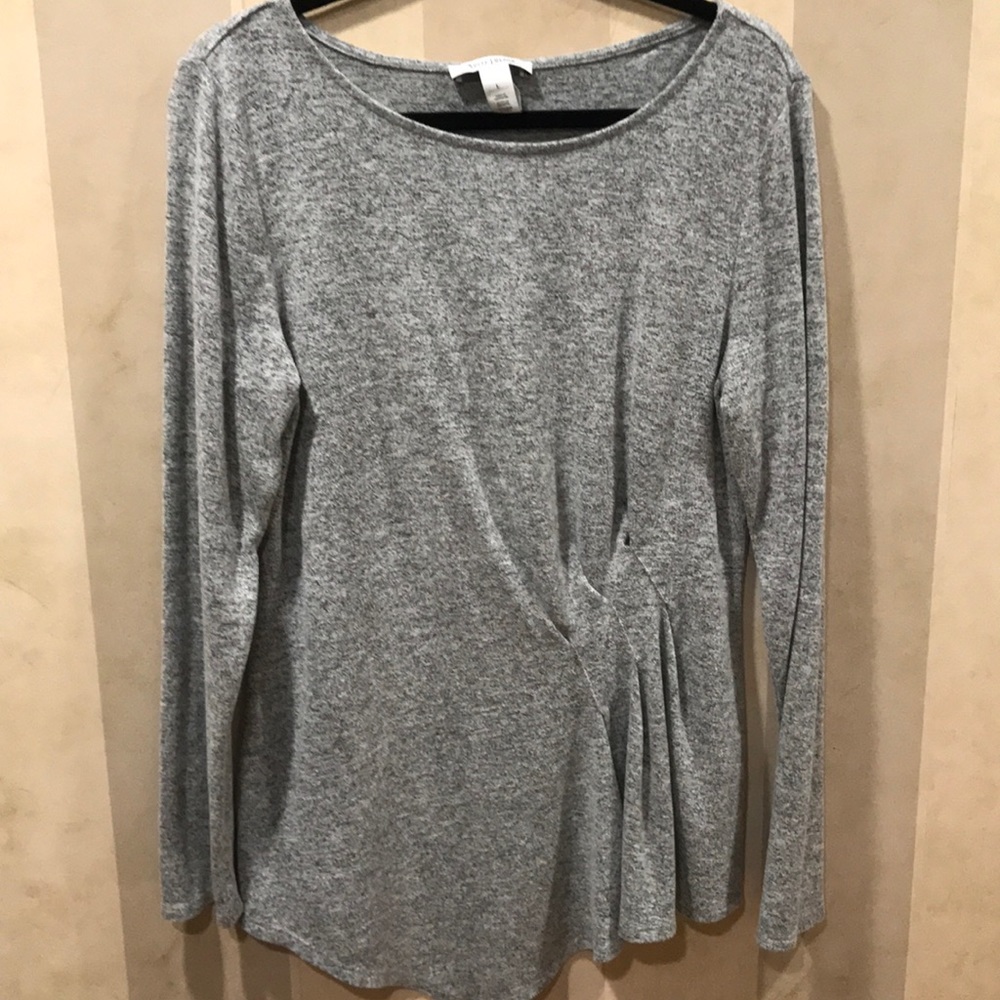 Gray Gathered sweater